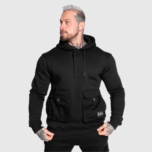 Mikina s kapucí Iron Aesthetics Cargo Hoodie, černá