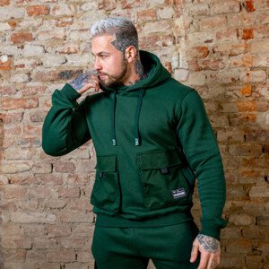 Mikina s kapucí Iron Aesthetics Cargo Hoodie, zelená