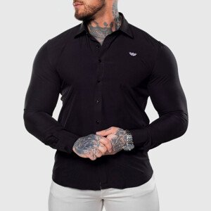 Strečová košile Iron Aesthetics Slim Stretch, černá