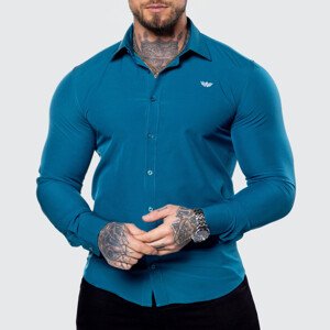 Strečová košile Iron Aesthetics Slim Stretch, smaragdová