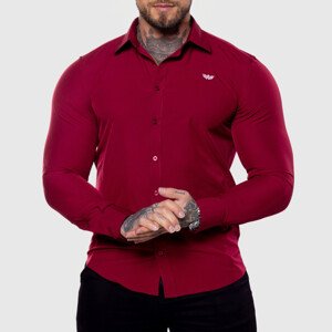 Strečová košile Iron Aesthetics Slim Stretch, bordová