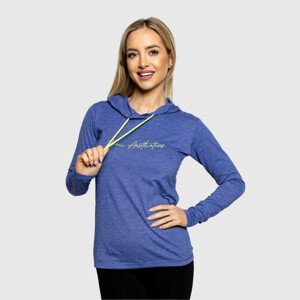 Dámské tričko s dlouhým rukávem a kapucí Iron Aesthetics Vigor, blue/yellow