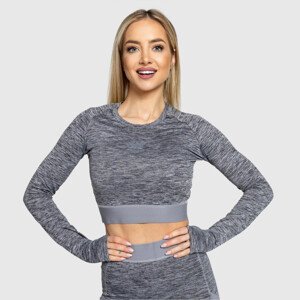 Sportovní crop top Iron Aesthetics Grande, šedý