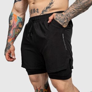 Funkční šortky Iron Aesthetics SweatPro 2in1, černé