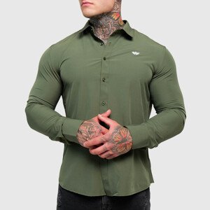 Strečová košile Iron Aesthetics Slim Stretch, zelená