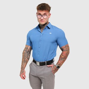Strečová košile Iron Aesthetics Short Slim Stretch, modrá