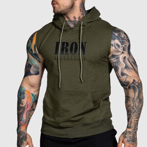 Tílko s kapucí Iron Aesthetics Cut Off, zelené