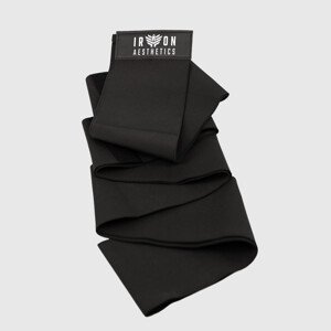 Elastický pás Iron Aesthetics Waist Wrap, černý