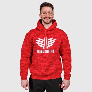 Pánská mikina Iron Aesthetics Camo, červená