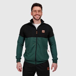 Pánská mikina na zip Iron Aesthetics Grade, black/green