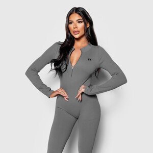 Dámský žebrovaný overal Iron Aesthetics Rib Lady, šedý