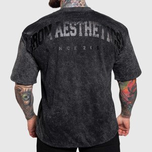 Oversize triko Iron Aesthetics College, washed black