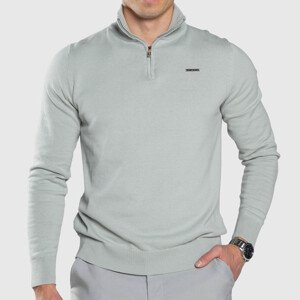 Svetr se zipem Iron Aesthetics Tomas, zelený sage