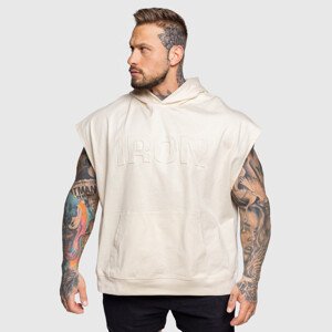 Pánská vesta s kapucí Iron Aesthetics Ambition, béžová