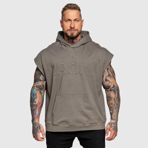 Pánská vesta s kapucí Iron Aesthetics Ambition, šedá