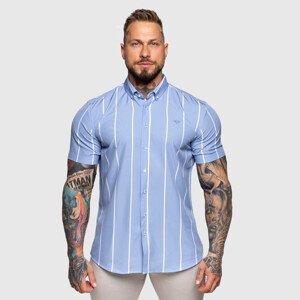 Strečová košile Iron Aesthetics Short Stripe, modrá