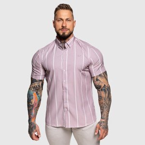 Strečová košile Iron Aesthetics Short Stripe, světle fialová