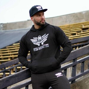 Sportovní mikina bez zipu Aesthetics, černý maskáč