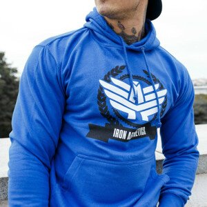 Fitness mikina bez zipu Iron Aesthetics Triumph, modrá