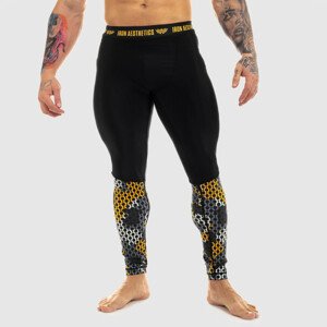 Pánské legíny Iron Aesthetics Net Camo Yellow