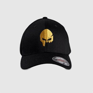 Pánská kšiltovka Iron Aesthetics FlexFit SKULL GOLD, černá