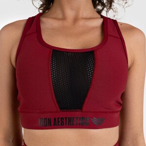 Dámská sportovní podprsenka Grid - Iron Aesthetics, bordová