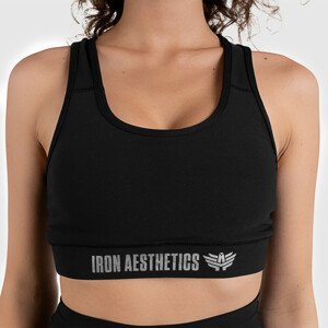 Dámská sportovní podprsenka STUFFED - Iron Aesthetics, SILVER černá