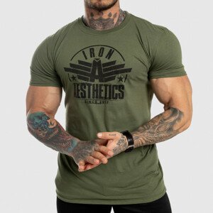 Pánské fitness tričko Iron Aesthetics Force, zelené