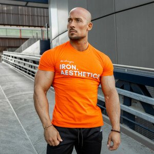 Pánské fitness tričko Iron Aesthetics Be Stronger, oranžové