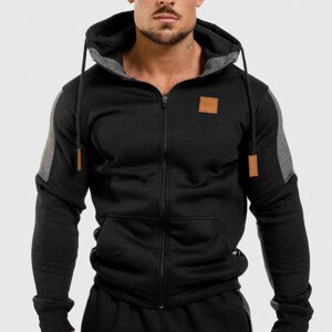 Fitness mikina se zipem Iron Aesthetics ELEMENT, černá