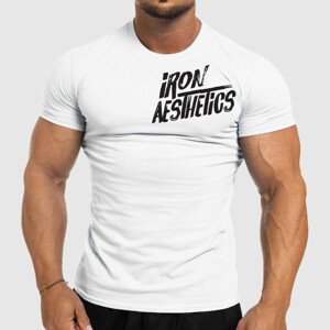 Pánské fitness tričko Iron Aesthetics Splash, bílé