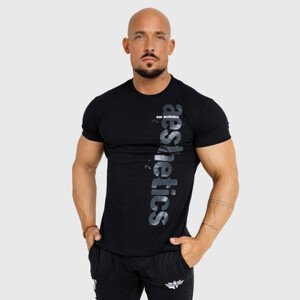 Pánské fitness tričko Iron Aesthetics Cross, černé