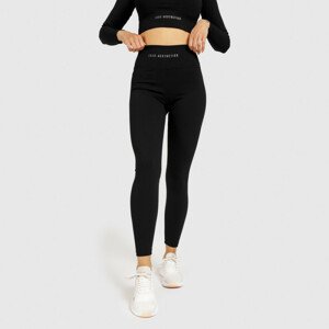 Dámské pásové legíny Iron Aesthetics Rib, černé