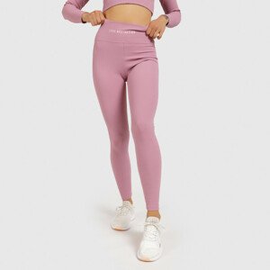 Dámské pásové legíny Iron Aesthetics Rib, dusty růžové