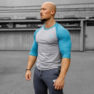 Pánské 3/4 tričko Iron Aesthetics Raglan, modrá galapagos