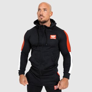 Mikina s kapucí a zipem Iron Aesthetics Tricolora, černá