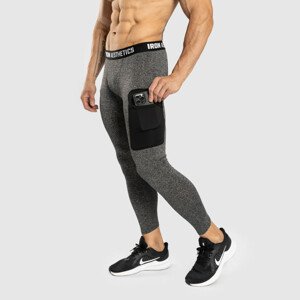 Sportovní legíny s kapsou Iron Aesthetics Fusion, charcoal šedé