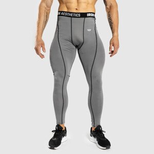 Pánské sportovní legíny Iron Aesthetics Dry Cool, šedé