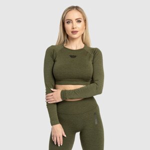 Dámský sportovní crop top Iron Aesthetics Solid, zelený
