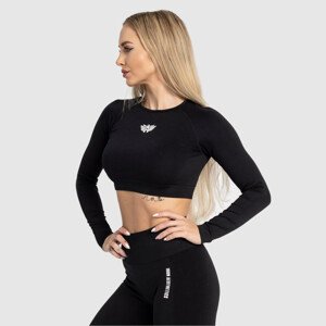 Dámský sportovní crop top Iron Aesthetics Solid, černý
