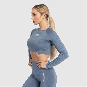 Dámský sportovní crop top Iron Aesthetics Solid, modrý