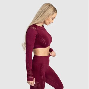 Bezešvý crop top Iron Aesthetics Rift, bordový