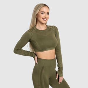 Bezešvý crop top Iron Aesthetics Rift, zelený