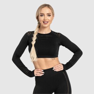 Bezešvý crop top Iron Aesthetics Rift, černý